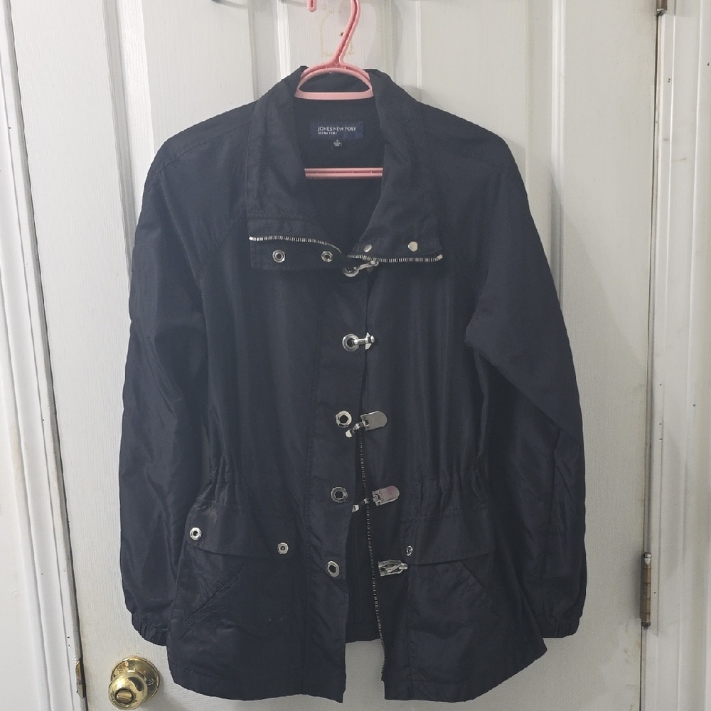 Women's Utility Jacket in Black Beautiful Buckles